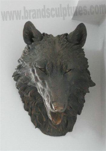 Hot-Sale Fierce Fiberglass Wolf Sculpture As Home Decor