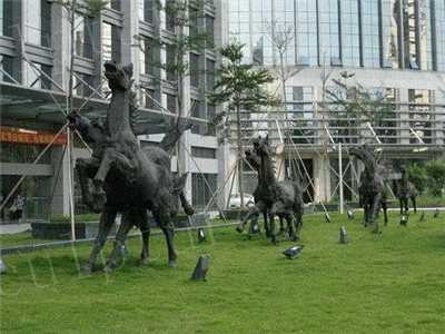 Large Garden Decor Fiberglass Horse Animal Sculptures