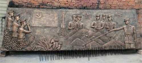Giant And Great Museum Wall Relief Soldiers Sculptures