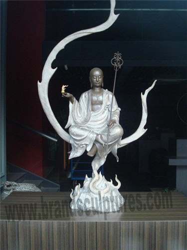 Interior Monk Buddha Art Brass Statues For Home Ornament