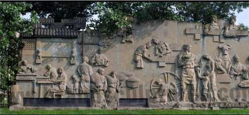 Outdoor Impressive And Ancient Relief Sculpture For Wall Decoration