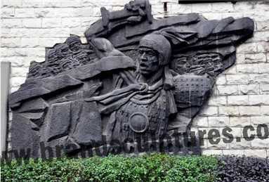 Handsome And Loyal Figure Fiberglass Statues For Wall Decor