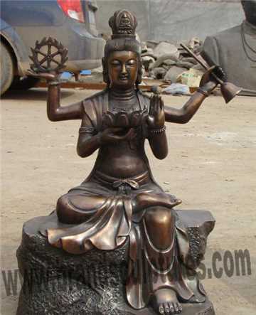 Sacred Brass Big Buddha Statue As Holiday Ornament