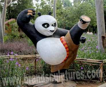 Ideal Resin Garden Ornaments Kung Fu Panda Sculptures