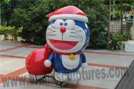 Cute Varnished Fiberglass Pokonyan Marvel Statues As Holiday Decoration
