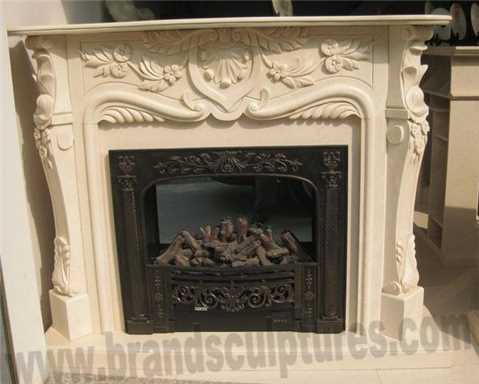 Modern And Delicate Carved Stone Fireplaces Sculptures