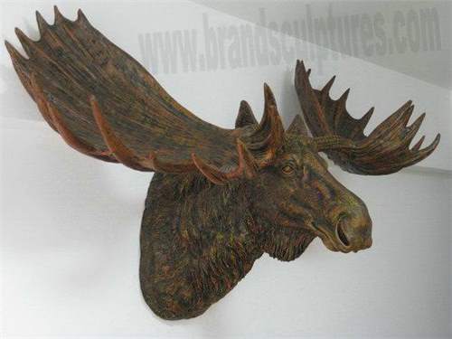 Large Charming Fiberglass Wapiti Animal Yard Sculptures