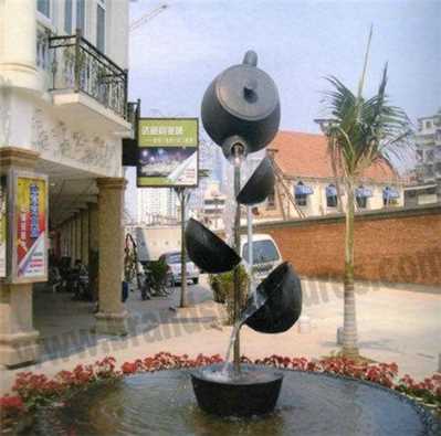 Outer Kettle And Teacup Bronze Sculpture For Mall Decoration
