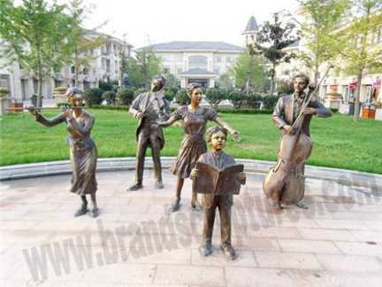 Outer Creating Concert Brass Statues For Scenic Spot Decoration