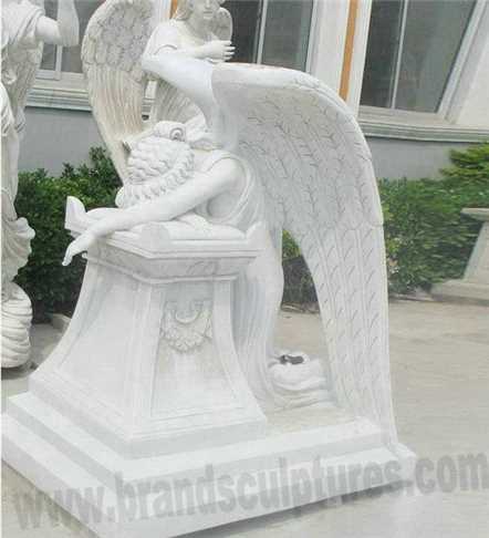 Large Modern Style Carved Stone Angel Figure Statues