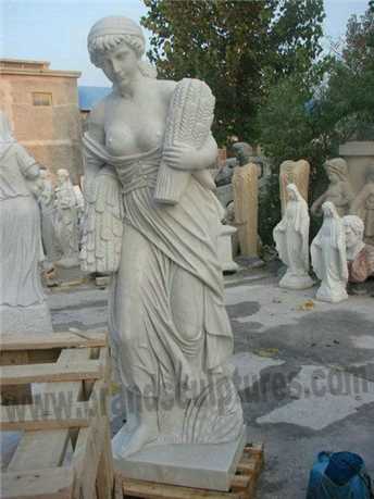Half Naked Stone Figure Statue As Garden Ornaments