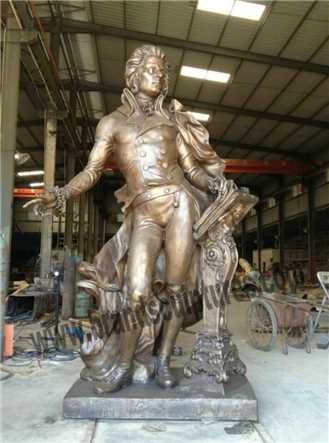 Large Bronze Casting Earl Figure Statue For Castle Ornament