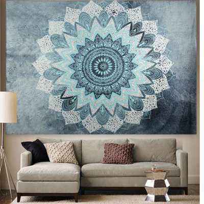 Indian Mandala Tapestry Wall Hanging Sandy Beach Throw Rug B