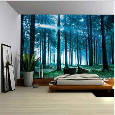 Forest Tapestry Wall Hanging Beach Mat Polyester Blanket Pic