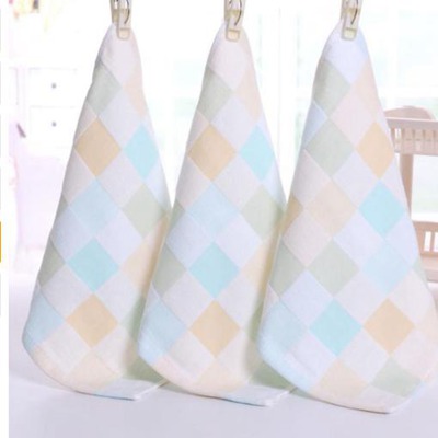 Newborn baby cartoon face hand bath towel towels square feed
