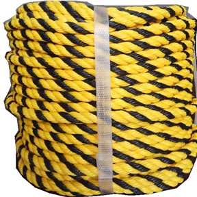 Black Yellow 9mm Diameter Pe Tiger Rope As Warning Sign