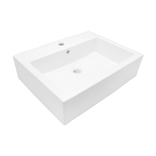 Large Rectangular Vanity Vessel Sink With Faucet Hole, SS-VD7114