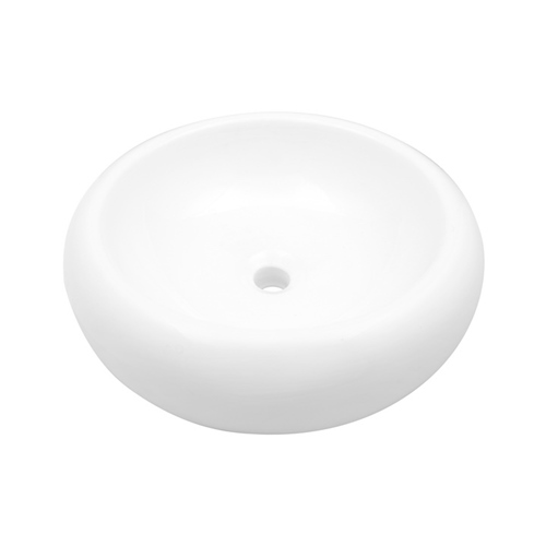 Round Bowl Bathroom White Ceramic Vessel Sink, SS-VD12559
