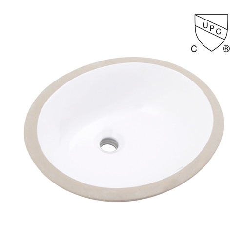 Oval Black Porcelain Undermount Bathroom Small Vanity Sink, SS-U1512-1