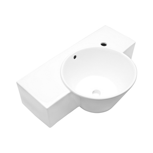 Semi-Recessed Bathroom Wash Basin With Overflow, SS-VD244