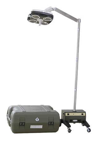 Folding Shadowless Operating Lamp LED Or Halogen Lamp With Backup Battery On Casters