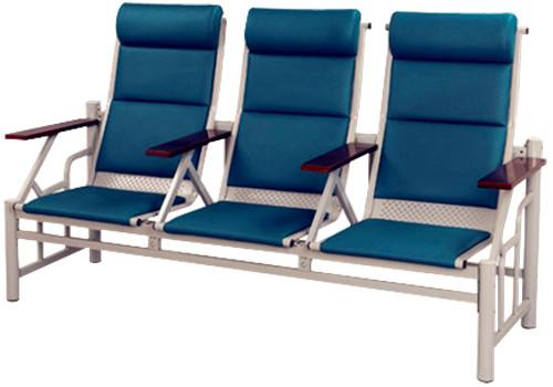 2-4 Seats Stainless Steel Or Metal Plating Bench Seat Office Waiting Room Furniture
