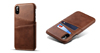 Hard Back Leather Case Slim Fit Protective Cover for iPhone