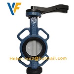 Wafer cast iron butterfly valve EPDM seat PN16