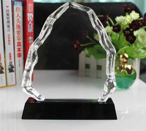 Crystal Iceberg Award On Black Base