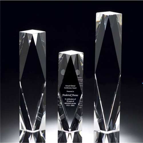 K9 Blank Crystal Rhombus Award For 3D Photos Engravings