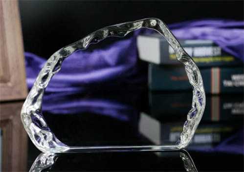 Glass Iceberg Paperweight