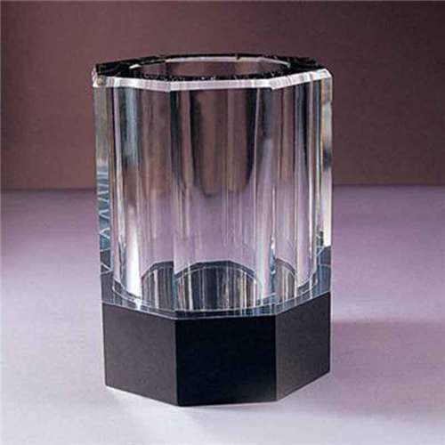 Personalized Blank Cheap Octagon Glass Pen Holder
