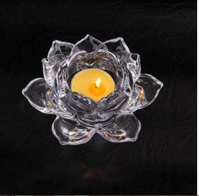 Church Glass Lotus Candle Holder