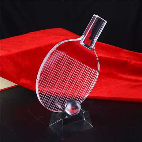 New Design Crystal Ping Pong Ball Trophy