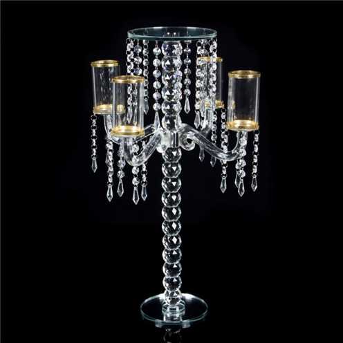 Five Lights Chandelier Crystal Candelabra