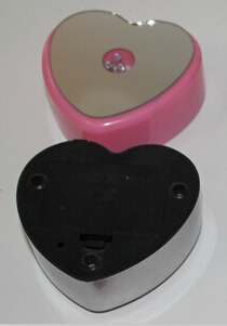 Heart Shape LED Light Base For Glass