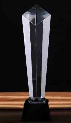 Blank Crystal Slope Award For Sandblasting Logos