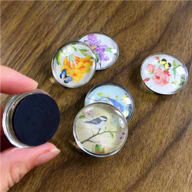 Dome Shape Custom Crystal Fridge Magnets