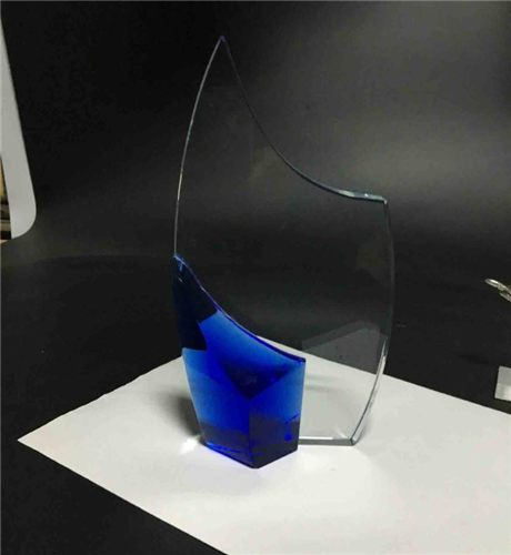 K9 Blank Crystal Flame Award Plaques