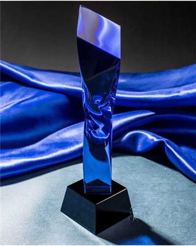 Unique Luxury Gifts Blue Crystal Award