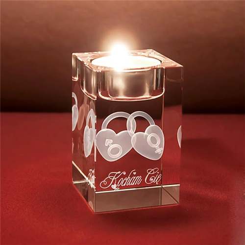 Glass Candle Centerpiece