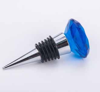 Blue Diamond Crystal Bottle Stopper