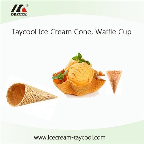 Delicious Customized Multiple Flavors Ice Cream Waffle Cones