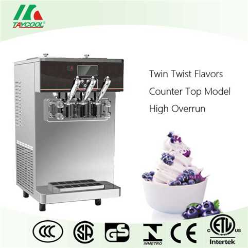 American Countertop Frozen Yogurt Machine With Twin Twist Flavors Wholesale Price