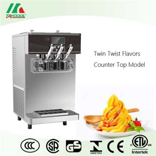 Gravity Soft Serve Freezer Compact Series 2 Flavor Twist Commercial Use