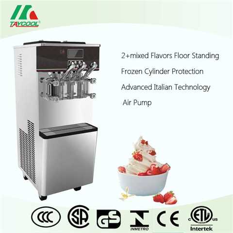 Three Flavors Commercial Ice Cream Maker Frozen Yogurt Freezer