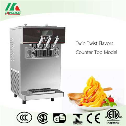 Wholesale Table Top Soft Ice Cream Machine Frozen Yogurt Machine with Three Flavors