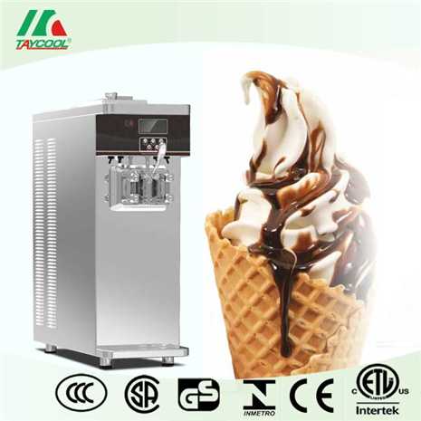 Soft Serve Ice Cream Maker One Flavor Counter Top Stainless Steel Shell