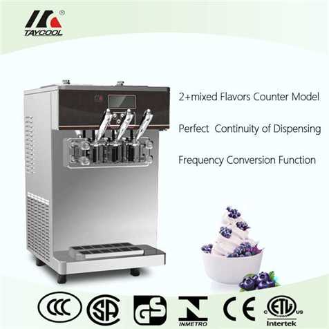 Taycool Italian Counter Top Soft Ice Cream Machine With Twin Twist Flavors Wholesale Price