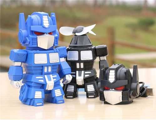 Transformers And Captain US Usb Rechargeable Mini Fan With Led Lights